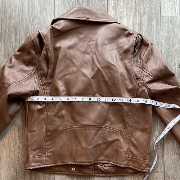 Zenana Outfitters Women’s Faux Leather Moto Jacket Belted Asymmetrical Medium - Picture 10 of 11